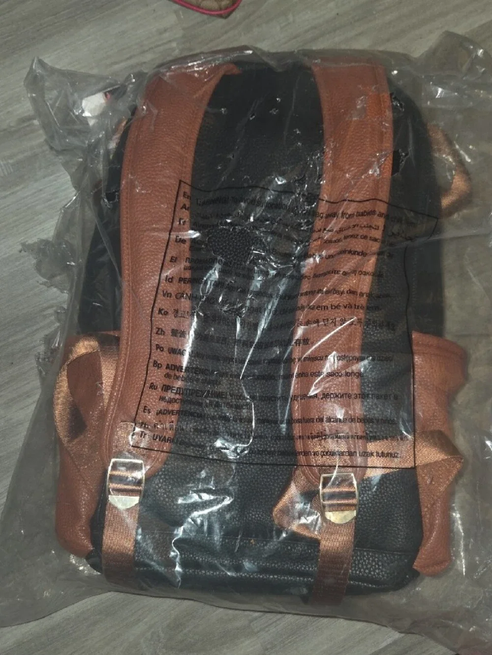 Itzy Ritzy Backpack Baby Bag with White and Brown Panels